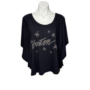 Burton Black Short Sleeve bat wing Tee